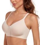 Lemorosy Front Closure Wireless Bra for Women