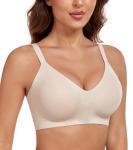 Lemorosy Front Closure Wireless Bra for Women