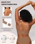 Deep V Seamless Wireless Push Up Bra - Dark Khaki