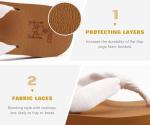 KuaiLu Women's Comfort Arch Support Flip Flops