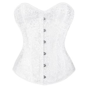 White Lace Corset Top for Curvy Women