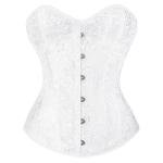White Lace Corset Top for Curvy Women