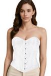 White Lace Corset Top for Curvy Women