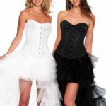 White Lace Corset Top for Curvy Women