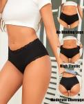 Women’s High Waisted Lace Edge Bikini Briefs