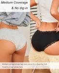Women’s High Waisted Lace Edge Bikini Briefs