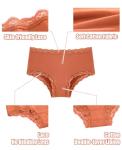 Women’s High Waisted Lace Edge Bikini Briefs