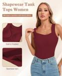 Women's U Neck Shapewear Tank Top with Bra