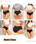 Women’s High Waisted Lace Edge Bikini Briefs