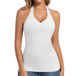JOYSHAPER Women's Halter Tank Top with Built-in Bra