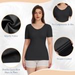 Black Compression Short Sleeve Shapewear Camisole
