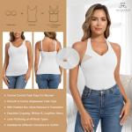 JOYSHAPER Women's Halter Tank Top with Built-in Bra