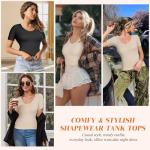 Black Compression Short Sleeve Shapewear Camisole