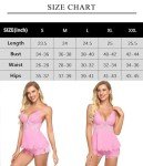 wearella Womens Sweetness Cami Set Lace Camisole Lingerie Nightwear Sexy Pajamas Lounge Sets - Pink - XX-Large