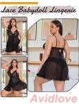 Avidlove Plus Size Lace Babydoll Chemise Nightgown