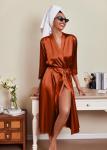 Ekouaer Long Silk Satin Robes for Women