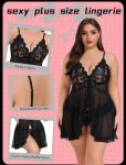 Avidlove Plus Size Lace Babydoll Chemise Nightgown
