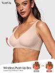 Vertvie Jelly Wireless Push-Up Plunge Bra