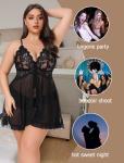 Avidlove Plus Size Lace Babydoll Chemise Nightgown