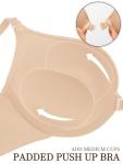 Front Closure Push Up Bra with Plunge Design