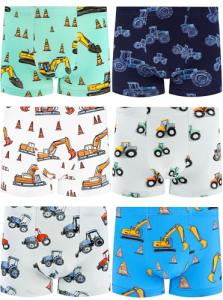 Soft Cotton Tagless Boys Boxer Briefs 6-Pack