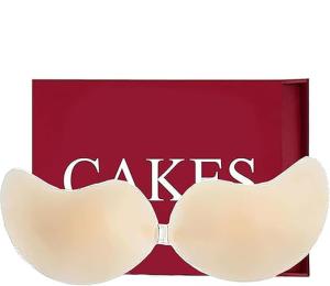 Cakes Cleavage Push Up Sticky Bra - Nude