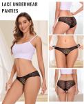 Sunm Boutique Lace Cheeky Bikini Panties 6 Pack