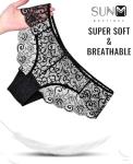 Sunm Boutique Lace Cheeky Bikini Panties 6 Pack