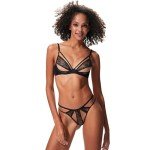 Cute and Spicy Faye Sexy Lace Bra - Black Lace Bra, Designer Unlined Underwire, Romantic Balconette Bras for Women (US, Cup Band, D, 36, Black)