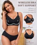 LXOXL Wireless Seamless Push-Up Bra for Women