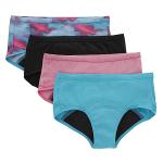 Hanes Girls' Hipster Period Panties 4-Pack