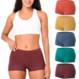 Bamboo Cool Seamless Boyshort Panties 5 Pack