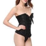 Lace-Up Boned Corset Top for Women