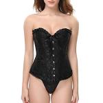 Lace-Up Boned Corset Top for Women