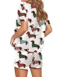 SHESHOW Women's Christmas Button Down Pajama Set