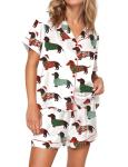 SHESHOW Women's Christmas Button Down Pajama Set