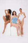 Avidlove Sexy Navy Blue Ruched Thong Bodysuit