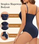 Lenashape Seamless Strapless Bodysuit with Tummy Control