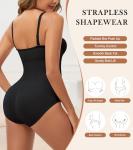 Miguofan Strapless Seamless Bodysuit with Tummy Control