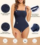 Lenashape Seamless Strapless Bodysuit with Tummy Control