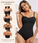 Miguofan Strapless Seamless Bodysuit with Tummy Control