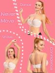 Dvpol Strapless Push-Up Bra for Women 40DDD