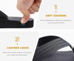 Men's Arch Support Waterproof Flip Flops - Black