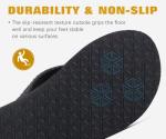 Men's Arch Support Waterproof Flip Flops - Black