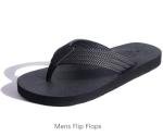 Men's Arch Support Waterproof Flip Flops - Black