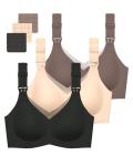 Gailife 3 Pack Seamless Nursing Bras, V Neck