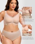 Gailife 3 Pack Seamless Nursing Bras, V Neck