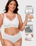 Gailife 3 Pack Seamless Nursing Bras, V Neck