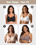 Gailife 3 Pack Seamless Nursing Bras, V Neck