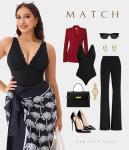 MERYOSZ V Neck Shapewear Bodysuit for Women